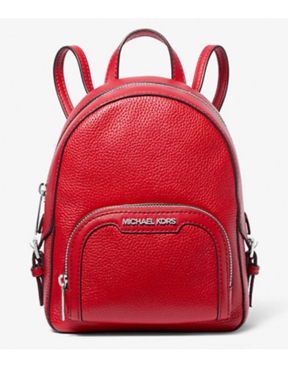 Michael Kors Red Pebbled Leather Mini Backpack Crossbody - Picture 2 of 4